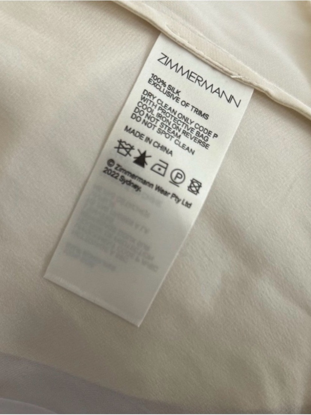 Zimmermann Ivory Satin Wrap Midi Dress - Picture 5 of 6
